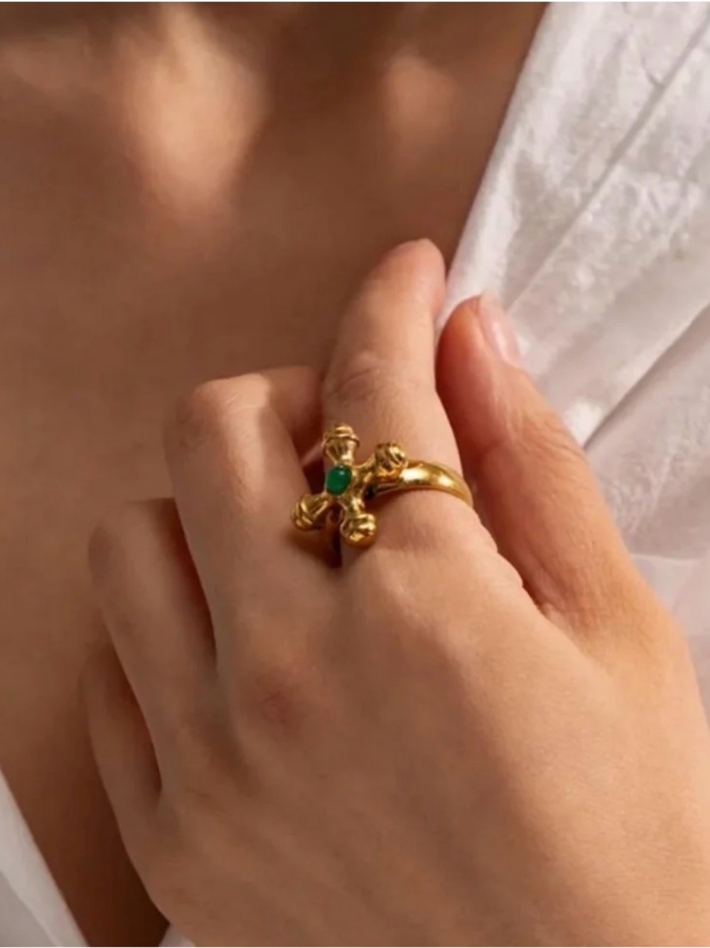 Anthropologie 14k gold ring